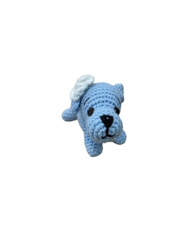 AMIGURUMI HANDGEHAAKTE L.BLAUWE MINI PUPPY 15CM - Afbeelding 2