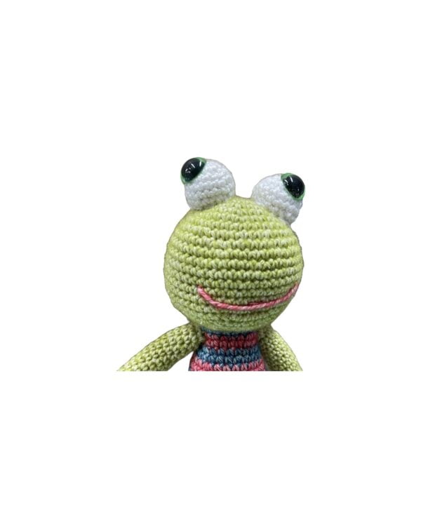 AMIGURUMI HANDGEHAAKTE GREEN FROG 25CM - Afbeelding 2