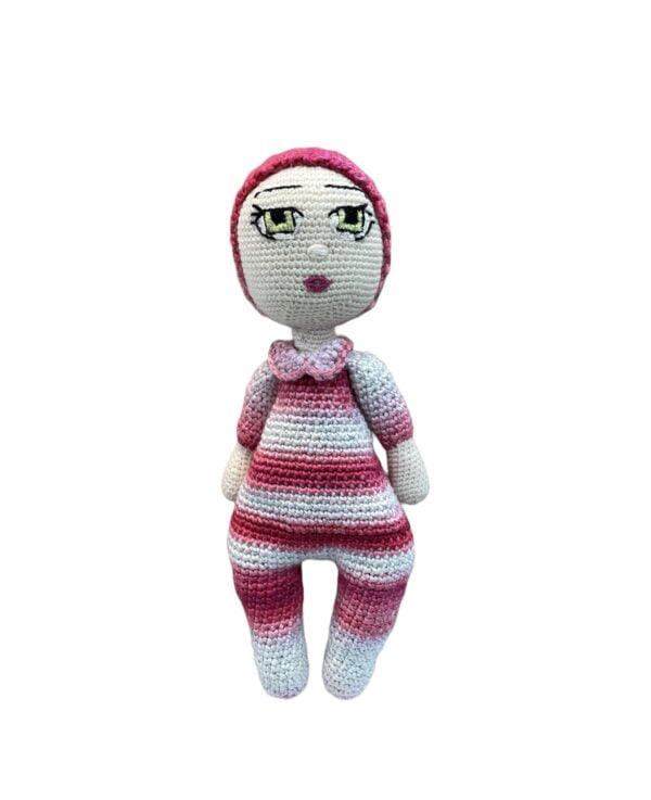 AMIGURUMI HANDGEHAAKTE ROZE BABY 40CM