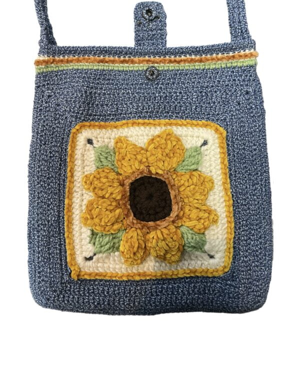 AMIGURUMI HANDGEHAAKTE Zonnebloemtas 75x30CM - Afbeelding 2