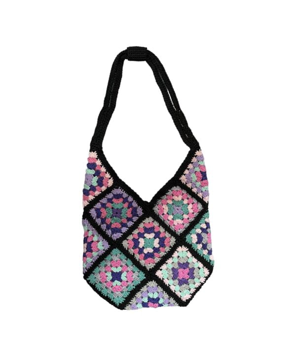 AMIGURUMI GEHAAKTE BLOEMENTAS Mosaiq Zwart 65X30CM - Afbeelding 2