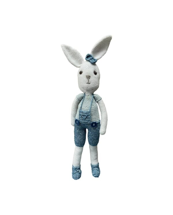 AMIGURUMI HANDGEHAAKTE Familie bunny blauw 2-delig - Afbeelding 3