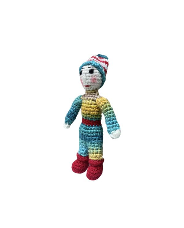 AMIGURUMI HANDGEHAAKTE Regenboog Joker 20cm