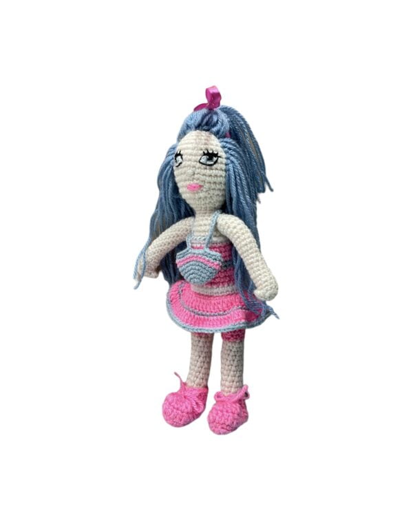 AMIGURUMI HANDGEHAAKTE Kelly met heuptas 35cm