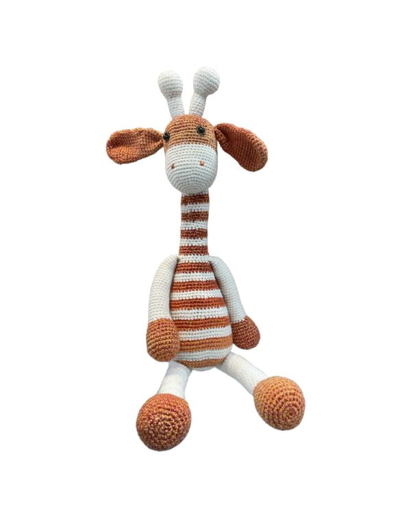 AMIGURUMI HANDGEHAAKTE Oranje Giraffe  70CM XXL