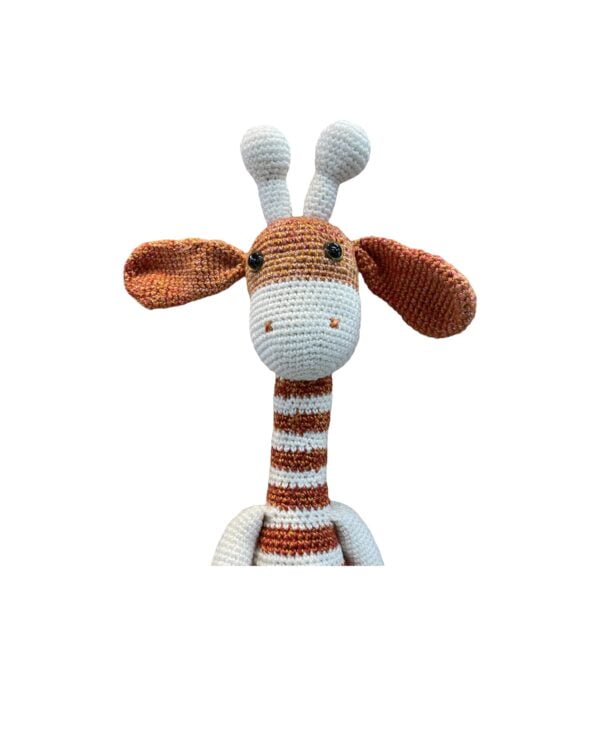 AMIGURUMI HANDGEHAAKTE Oranje Giraffe  70CM XXL - Afbeelding 2