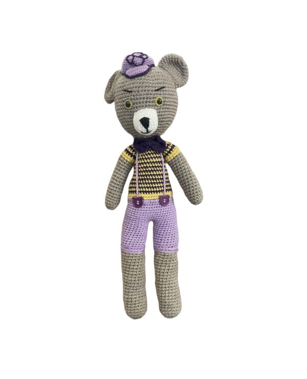 Amigurumi Teddy Beer Paars 50cm XL
