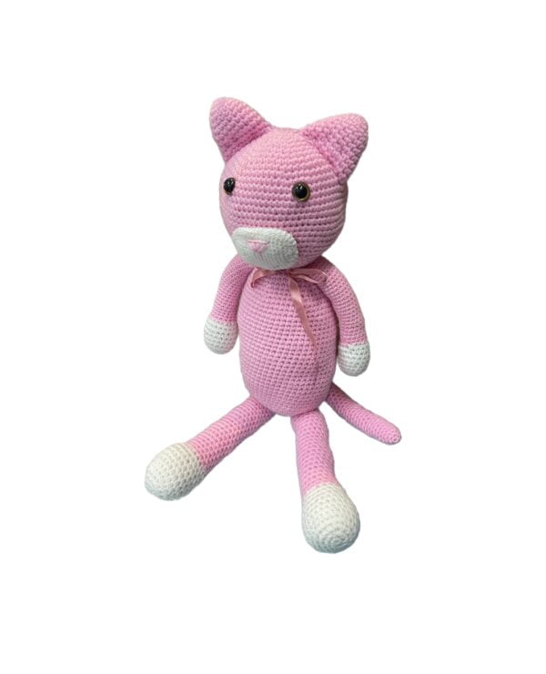 AMIGURUMI HANDGEHAAKTE Roze pop 55Cm XL