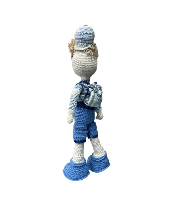 AMIGURUMI GEHAAKTE student Tino 40cm - Afbeelding 3