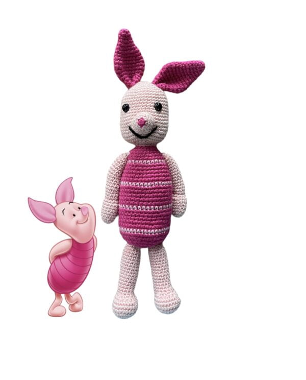 AMIGURUMI HANDGEHAAKTE Piglet 35cm - Afbeelding 2