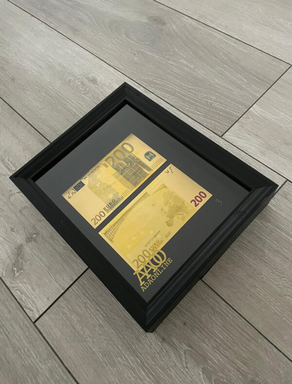 24K Golden € 200 Money Frame - Afbeelding 2