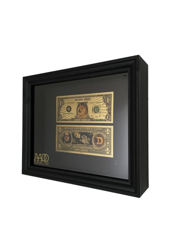 24K GOLDEN Dogecoin MONEY FRAME