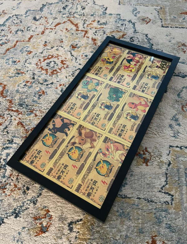 24K GOLDEN TEAM POKEMON FRAME 1/1 - Afbeelding 4
