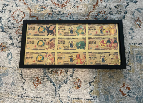 24K GOLDEN TEAM POKEMON FRAME 1/1 - Afbeelding 5
