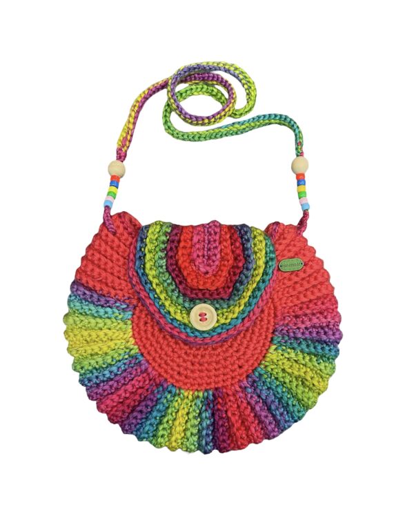 Amigurumi hand gehaakte liefdevol Regenboog Rood 60x27cm