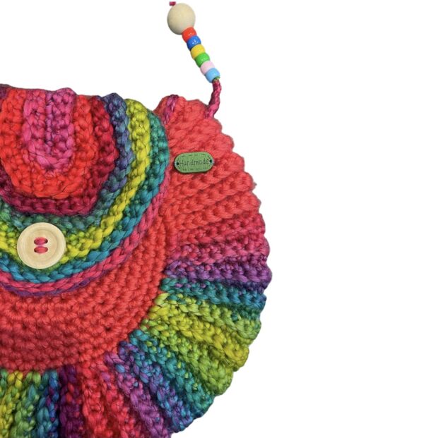 Amigurumi hand gehaakte liefdevol Regenboog Rood 60x27cm - Afbeelding 4