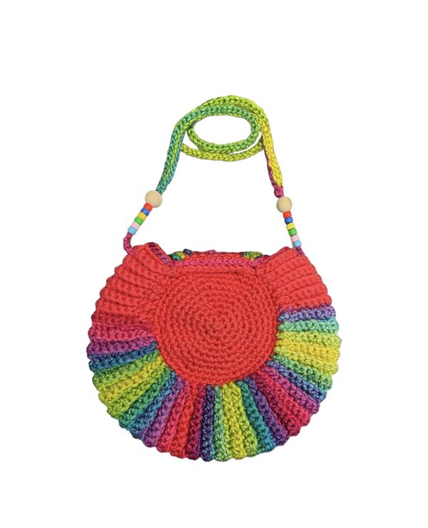Amigurumi hand gehaakte liefdevol Regenboog Rood 60x27cm - Afbeelding 2