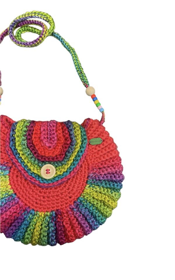 Amigurumi hand gehaakte liefdevol Regenboog Rood 60x27cm - Afbeelding 3