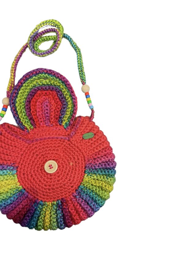 Amigurumi hand gehaakte liefdevol Regenboog Rood 60x27cm - Afbeelding 5
