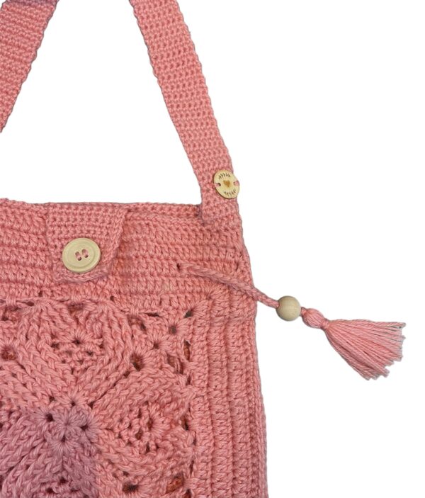 AMUGURUMI GEHAAKTE BLOEMENTAS Roze 70X25CM - Afbeelding 2