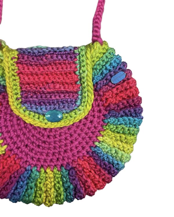 Amigurumi hand gehaakte liefdevol Regenboog Paars 65x27cm - Afbeelding 2