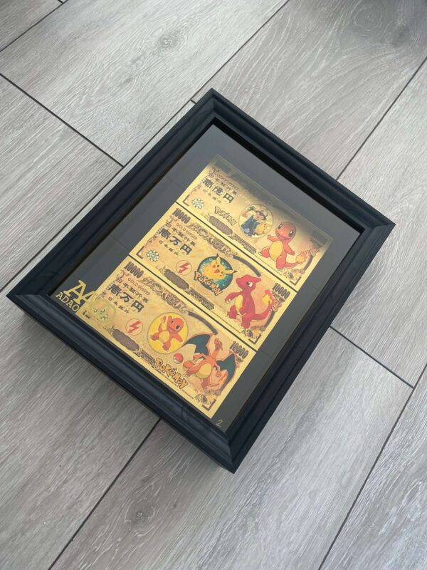 24K Gold Frame Charmander & Charmeleon & Charizard - Afbeelding 3